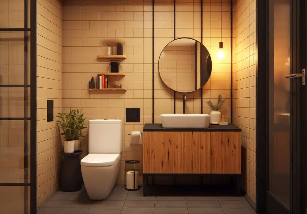 small bathroom with modern style ai generated